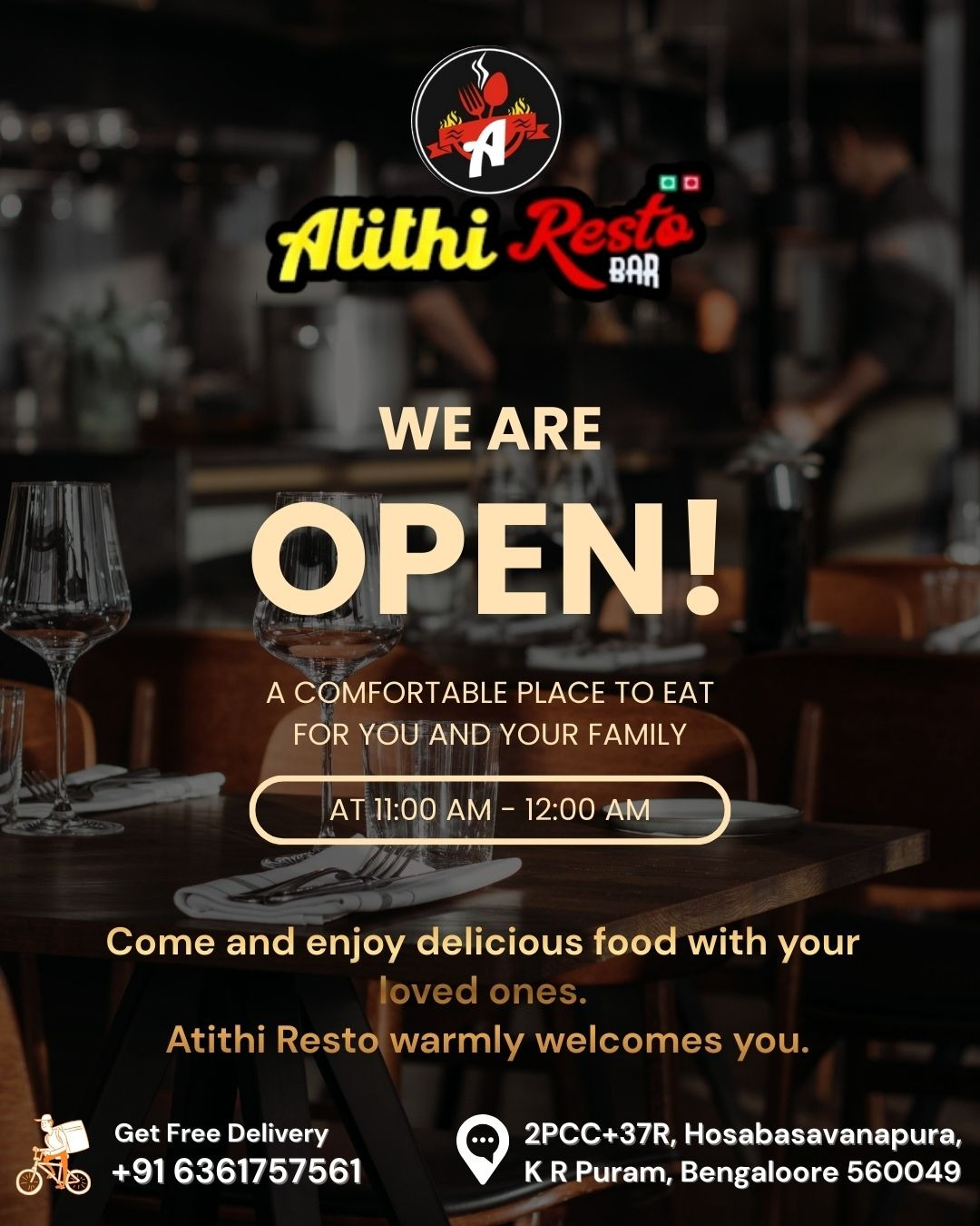 We are open